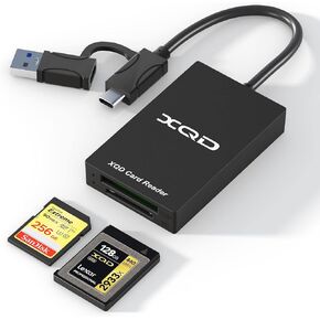 XQD SD Card Reader, USB USB-C to XQD SD Card Reader Adapter, Support Sony G/M Series, Lexar 2933x/1400x USB Mark XQD Card, SD/SDHC Card