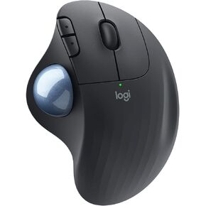 Logitech Ergo M575 Wireless Trackball Mouse, Easy Thumb Control, Precision and Smooth Tracking, Ergonomic Comfort Design, Windows/Mac, Bluetooth, USB - Graphite (Renewed)