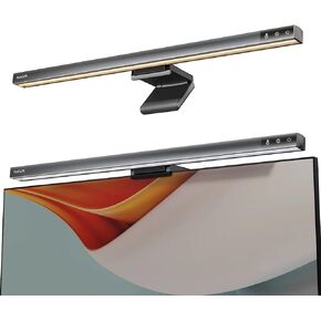 Monitor Light Bar with Remote Control, Eye-Care Computer Monitor Lamp Dimmable Screen Light Bar, No Screen Glare Home Office Gaming Desk Lamp