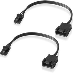 EZDIY-FAB Adapter Cable Compatible with Corsair RGB HUB, Lighting Node CORE, Commander CORE and iCUE Commander CORE XT, Smart RGB Lighting, Compatible with NZXT ARGB AER2 F-Series Fan (2 x 10cm)