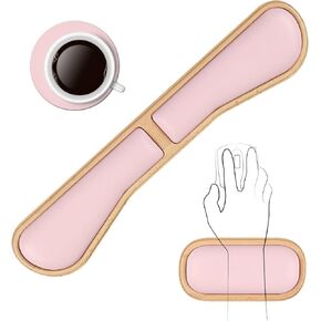 مسند معصم وردي من Ospelelf للماوس ولوحة المفاتيح، مسند معصم خشبي مريح للوحة المفاتيح ومضاد للانزلاق in Kuwait