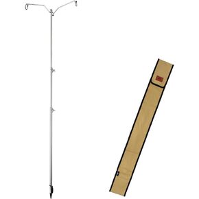 camping moon CAMPINGMOON Heavy Duty Stainless Steel Lantern Pile Driver Height Adjustable with Tripod Stand and Storage Bag D-240, D-243