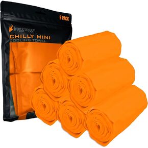 FROGG TOGGS Chilly Mini Cooling Neck Towel, 6 count, 29"x3"