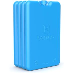 Bentgo Ice Lunch Chillers - Ultra-Thin Ice Packs Perfect for Everyday Use in Lunch Bags, Lunch Boxes and Coolers - 4 Pack (Blue)