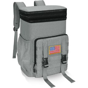 Expandable Backpack Cooler, Double Deck LeakPoof Insulated Soft Coolers Backpack, Waterproof Heavy Ice Chest Backpack for Men Adults Camping Daytrip Beach Travel