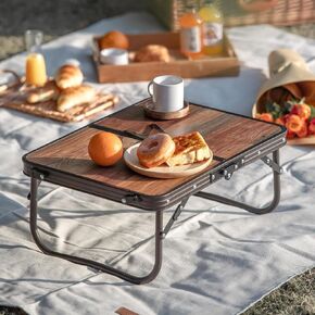 Naturehike Folding Camping Table, Portable Tables with Adjustable Legs, 20.87×15.75×9.05 Inch Foldable Camp Pinic Tables with Carry Bag for Outdoor Camping, BBQ, Travel - Small Retro in Kuwait