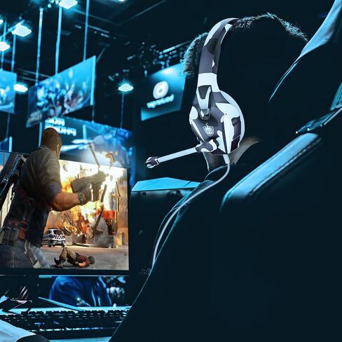 PHOINIKAS PS4 Gaming Headset for PC, PS5, Switch, H9 Xbox One Headset with Noise Cancelling Mic, Over Ear Stereo Headphones with Bass Surround (Violet) in Kuwait