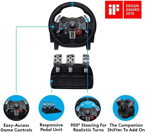 عجلة السباق Logitech G29 Driving Force + حزمة Logitech G Driving Force Shifter لأجهزة PS3 وPS4 (متجددة) in Saudi Arabia