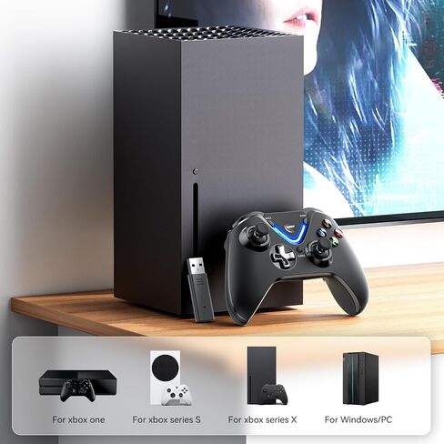 وحدة تحكم لاسلكية RALAN مع مجاذيف لأجهزة Xbox One S/X، وXbox Series S/X، وأجهزة الكمبيوتر التي تعمل بنظام Windows، ومحول لاسلكي 2.4G مع مقبس سماعة رأس 3.5 مم، وعصا التحكم ALPS، ومشغل استشعار تأثير القاعة in Saudi Arabia