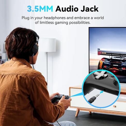 وحدة تحكم لاسلكية RALAN مع مجاذيف لأجهزة Xbox One S/X، وXbox Series S/X، وأجهزة الكمبيوتر التي تعمل بنظام Windows، ومحول لاسلكي 2.4G مع مقبس سماعة رأس 3.5 مم، وعصا التحكم ALPS، ومشغل استشعار تأثير القاعة in Saudi Arabia