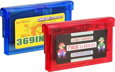 بطاقة ألعاب 369 في 1 وخرطوشة ألعاب كلاسيكية 150 NES لوحدة تحكم الألعاب GBA/GBA SP/GBM/NDS/NDSL 2 قطعة in Kuwait