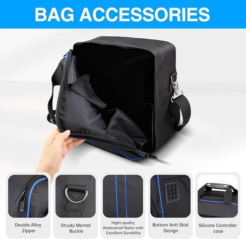حقيبة حمل لجهاز Xbox Series X/S، حقيبة حمل للسفر لوحدات تحكم Xbox وملحقات الألعاب، متضمنة غطاء حماية من السيليكون in Kuwait