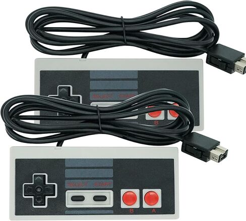 وحدة تحكم NES للإصدار الكلاسيكي NES ونينتندو كلاسيك ميني، وحدة تحكم ريترو بطول 10 أقدام، وحدات تحكم NES الكلاسيكية (عبوتان) in Kuwait
