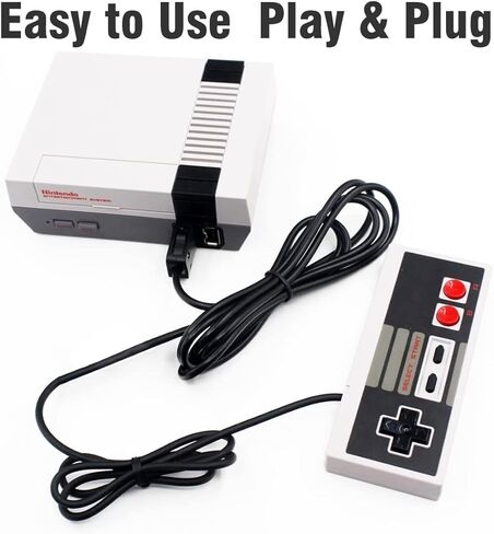 وحدة تحكم NES للإصدار الكلاسيكي NES ونينتندو كلاسيك ميني، وحدة تحكم ريترو بطول 10 أقدام، وحدات تحكم NES الكلاسيكية (عبوتان) in Kuwait