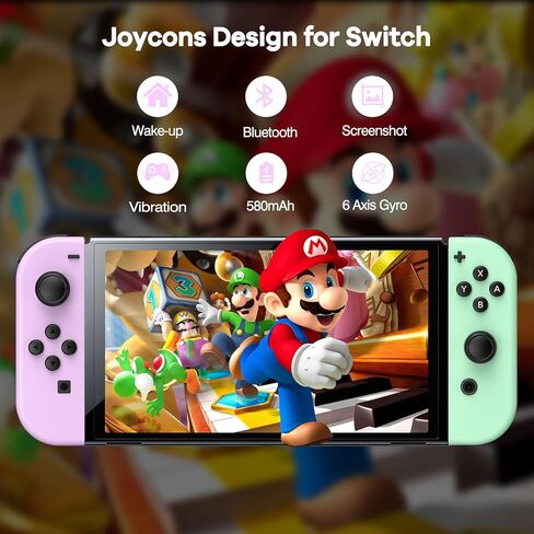 Controller for Nintendo Switch, Switch Wireless Controller Replacement for Switch/Lite/OLED, with Wake-up/Screenshot/Dual Vibration/Motion in Kuwait