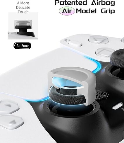 مجموعة مقابض الإبهام المريحة من ELETIUO لوحدة تحكم PS5/PS4، غطاء عصا التحكم من السيليكون المضاد للانزلاق مع 5 تصميمات، غطاء عصا التحكم التناظرية المخصصة، 5 أزواج/10 قطع، أسود in Kuwait