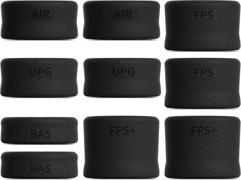 ELETIUO Ergonomic Thumb Grips Set for PS5/PS4 Controller,Anti-Slip Silicone Joystick Cap with 5 Designs,Custom Analog Thumbsticks Cover,5Pairs/10pcs,Black in Saudi Arabia
