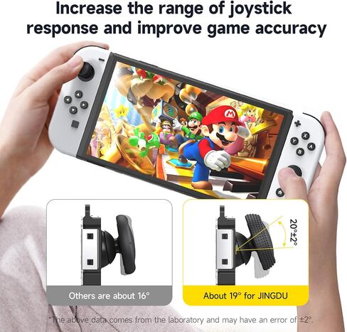 JINGDU Switch Joycon Joystick Replacement Kit, Hall Joystick Compatible with Switch/Switch OLED/Switch Lite, Switch Joycon Controller Thumb Stick Repair Tool Kit (Black-2 Pack) in Saudi Arabia