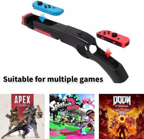 Shooting Game Gun Hand Grip Accessories for Nintendo Switch Hunting Game, Doom Eternal, Splatoon 2, Apex, Fortnite, Sniper Elite 3 Ultimate Edition, Resident Evil, Overwatch, Warframe in Saudi Arabia
