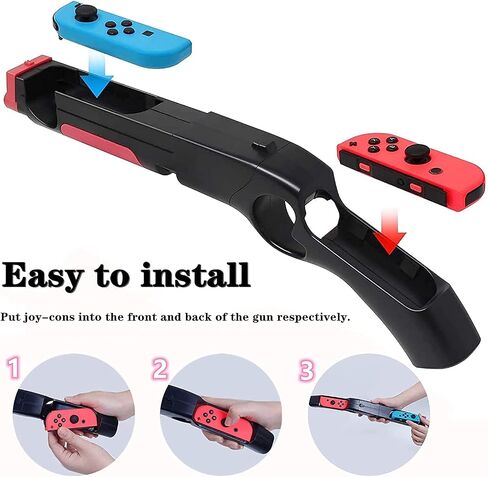 Shooting Game Gun Hand Grip Accessories for Nintendo Switch Hunting Game, Doom Eternal, Splatoon 2, Apex, Fortnite, Sniper Elite 3 Ultimate Edition, Resident Evil, Overwatch, Warframe in Saudi Arabia
