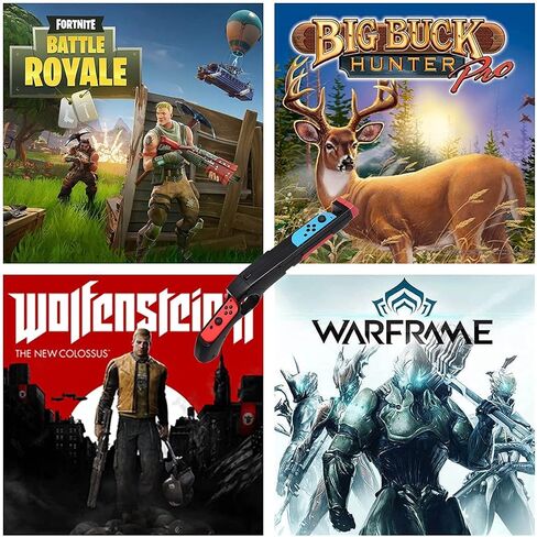 Shooting Game Gun Hand Grip Accessories for Nintendo Switch Hunting Game, Doom Eternal, Splatoon 2, Apex, Fortnite, Sniper Elite 3 Ultimate Edition, Resident Evil, Overwatch, Warframe in Saudi Arabia