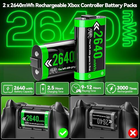 مروحة تبريد لوحدة تحكم Xbox Series X مع ضوء RGB، محطة شحن مع حزم بطاريات قابلة لإعادة الشحن بقدرة 2 × 2640 مللي أمبير في الساعة لوحدة تحكم Xbox Series/One-X/S/Elite، مروحة Xbox Series X مع 3 تروس، شاشة عرض درجة الحرارة in Kuwait