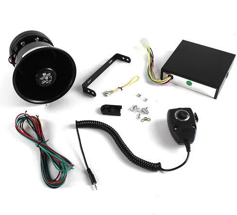 سيارة بوق الإنذار هيئة التصنيع العسكري 9 الصوت 400 واط DC12V 150db الشرطة حريق سيارة جهاز إنذار للتحذير بصوت عال نظام مكبر الصوت العالمي بعد السوق أجزاء in Saudi Arabia