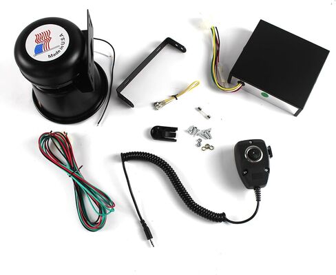 سيارة بوق الإنذار هيئة التصنيع العسكري 9 الصوت 400 واط DC12V 150db الشرطة حريق سيارة جهاز إنذار للتحذير بصوت عال نظام مكبر الصوت العالمي بعد السوق أجزاء in Saudi Arabia
