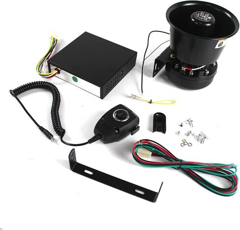 سيارة بوق الإنذار هيئة التصنيع العسكري 9 الصوت 400 واط DC12V 150db الشرطة حريق سيارة جهاز إنذار للتحذير بصوت عال نظام مكبر الصوت العالمي بعد السوق أجزاء in Saudi Arabia