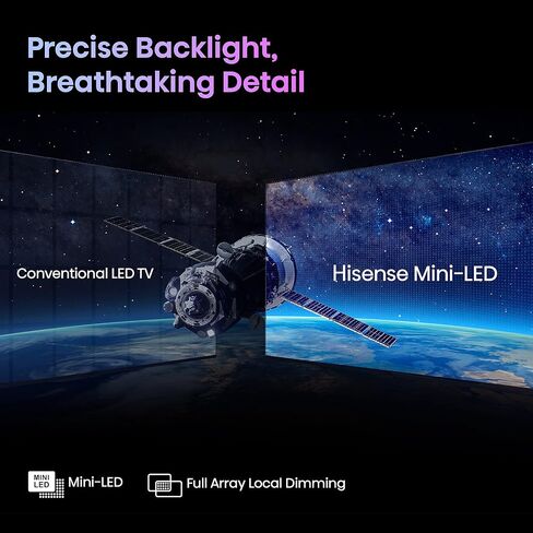 Hisense 55-Inch Class U7 Mini-LED ULED 4K UHD Google Smart TV (55U7K, 2023 Model) - QLED, 144Hz, 1000-Nit, Dolby Vision IQ, Full Array Local Dimming, Game Mode Pro, Alexa Compatibility (Renewed) in Saudi Arabia