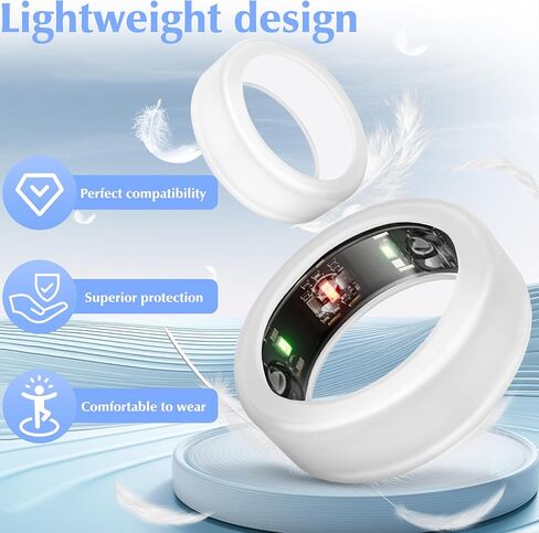 عبوة من 6 أغطية حلقية متوافقة مع واقي حلقة Oura، حافظة مرنة من السيليكون متوافقة مع إكسسوارات Oura Ring Gen 3 للتمارين الرياضية للرجال والنساء - 2 أسود + 2 شفاف + 2 وردي - S in Kuwait