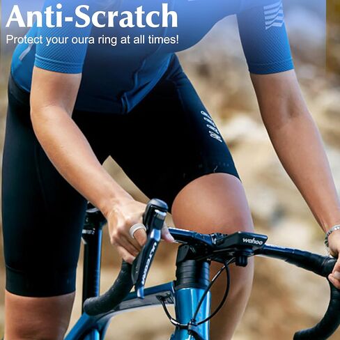 عبوة من 6 أغطية حلقية متوافقة مع واقي حلقة Oura، حافظة مرنة من السيليكون متوافقة مع إكسسوارات Oura Ring Gen 3 للتمارين الرياضية للرجال والنساء - 2 أسود + 2 شفاف + 2 وردي - S in Kuwait