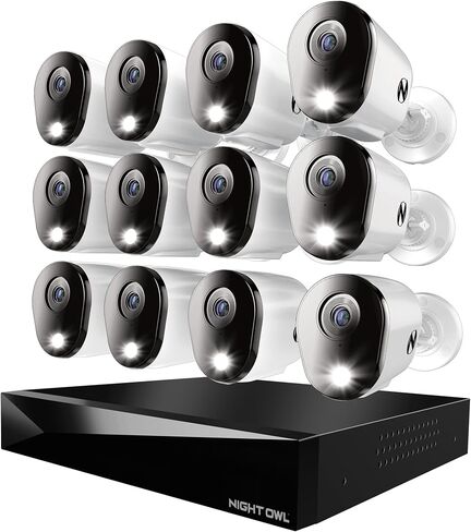 Night Owl 20-Ch Wired DVR System, 12 4K Cams, 2TB HDD, 2-Way Audio in Kuwait