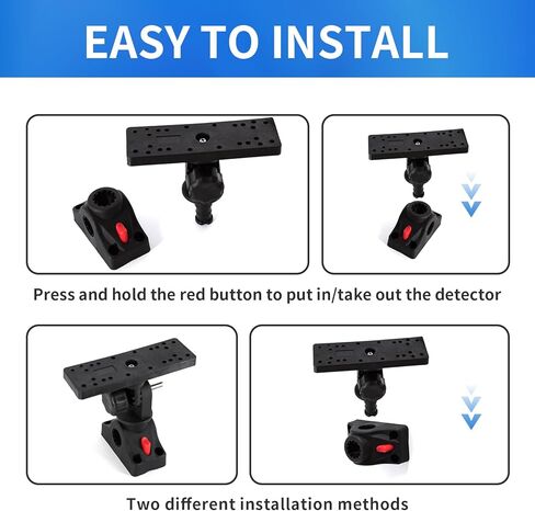 unitackcle Fish Finder Mount with Mount Bracket, Fish Finder Mount Base with 360 Degree Adjustable for Fishing Boat, Kayaks in Kuwait