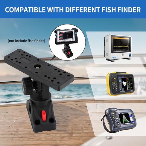 unitackcle Fish Finder Mount with Mount Bracket, Fish Finder Mount Base with 360 Degree Adjustable for Fishing Boat, Kayaks in Kuwait
