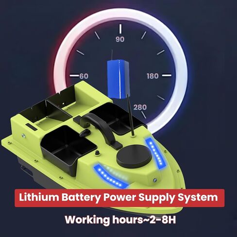 قارب الطعم RC، قارب صيد بطول 500 متر/546 ياردة، جهاز تحكم عن بعد، 4.4 رطل تحميل GPS مع ضوء ليلي LED in Kuwait