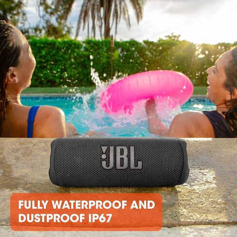 JBL Flip 6، أخضر - مكبر صوت بلوتوث مقاوم للماء ومحمول ومتين - ما يصل إلى 12 ساعة من البث اللاسلكي - يتضمن مكبر صوت يلغي الضوضاء ومساعد صوتي وJBL Connect+ in Saudi Arabia