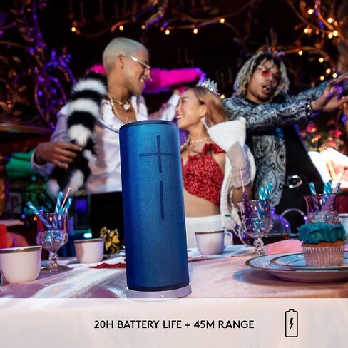 مكبر صوت بلوتوث لاسلكي محمول Ultimate Ears MEGABOOM 3 (صوت قوي + صوت صاعد، بلوتوث، زر سحري، مقاوم للماء، بطارية 20 ساعة) - أسود ليلي، كبير in Kuwait