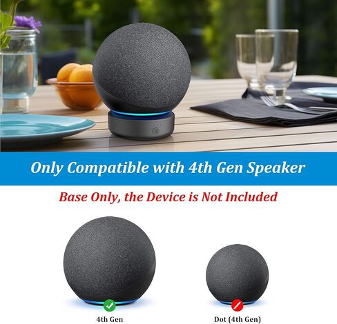 قاعدة بطارية PlusAcc للجيل الرابع من Echo - حامل حامل شاحن محمول بقدرة 10000 مللي أمبير في الساعة، وقت تشغيل 7 ساعات، قاعدة شحن قابلة لإعادة الشحن لجهاز Echo 4th Gen (أسود) in Kuwait