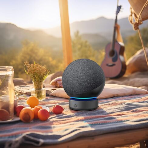 قاعدة بطارية PlusAcc للجيل الرابع من Echo - حامل حامل شاحن محمول بقدرة 10000 مللي أمبير في الساعة، وقت تشغيل 7 ساعات، قاعدة شحن قابلة لإعادة الشحن لجهاز Echo 4th Gen (أسود) in Kuwait