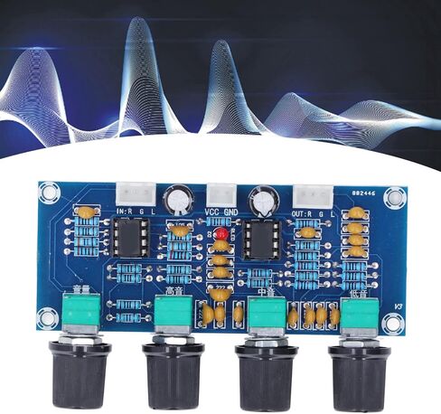 Preamp Module, Preamp Module with Connecting Cable, DC 12V‑24V Preamp Module Dual Channel Preamplifier Tone Board for Digital Amplifier, Amplifiers in Saudi Arabia