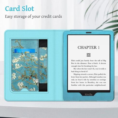 Fintie Stand Case for 6.8" Kindle Paperwhite 11th Gen 2021, Vintage Brown | PU Leather Foldable Kickstand Cover for Kindle Paperwhite 2021 & Signature Edition, Card Slot, Hand Strap, Auto Sleep/Wake in Kuwait