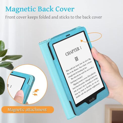 Fintie Stand Case for 6.8" Kindle Paperwhite 11th Gen 2021, Vintage Brown | PU Leather Foldable Kickstand Cover for Kindle Paperwhite 2021 & Signature Edition, Card Slot, Hand Strap, Auto Sleep/Wake in Kuwait