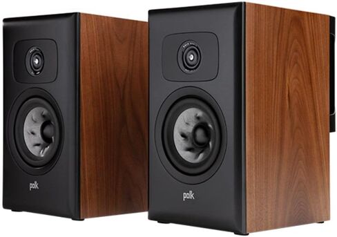 Polk Audio Legend L100 Bookshelf Speaker (2021 Model) - 1" Pinnacle Tweeter & 5.25" Turbine Cone Woofer, Improved Power Port Technology for Deeper Bass, Hi-Res Audio Certified, (Single, Brown Walnut) in Saudi Arabia