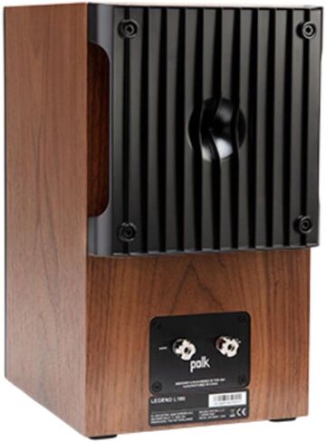 Polk Audio Legend L100 Bookshelf Speaker (2021 Model) - 1" Pinnacle Tweeter & 5.25" Turbine Cone Woofer, Improved Power Port Technology for Deeper Bass, Hi-Res Audio Certified, (Single, Brown Walnut) in Saudi Arabia