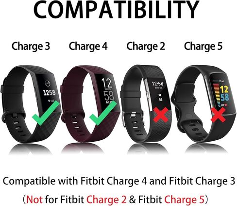 قطعتان من كابل الشاحن لـ Fitbit Charge 4/Charge 3، كابل حامل بديل USB للشحن السريع للشحن 3/Charge 4 لتتبع اللياقة البدنية in Kuwait