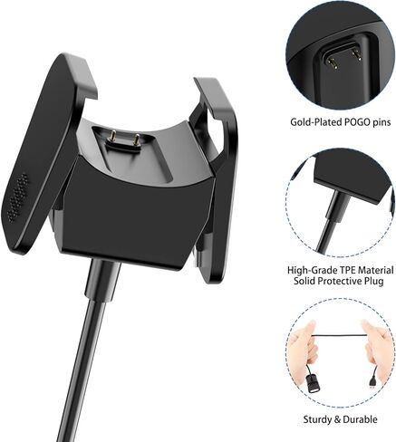 قطعتان من كابل الشاحن لـ Fitbit Charge 4/Charge 3، كابل حامل بديل USB للشحن السريع للشحن 3/Charge 4 لتتبع اللياقة البدنية in Kuwait