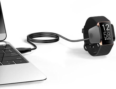 قطعتان من كابل الشاحن لـ Fitbit Charge 4/Charge 3، كابل حامل بديل USB للشحن السريع للشحن 3/Charge 4 لتتبع اللياقة البدنية in Kuwait