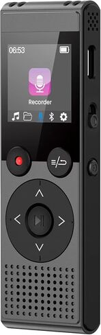 128GB Digital Voice Recorder - 3072 Kbps HD Recording Voice Recorder with Playback Dual Microphone A-B Repeat Recording Monitoring & Noise Reduction Voice Activated Recording & Lock Screen Key in Saudi Arabia