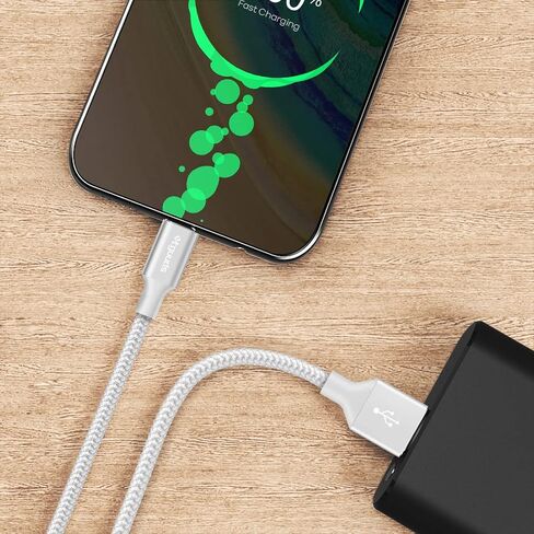 etguuds 6ft USB A to USB C Cable, 2Pack Fast Charging Cord Type C Charger | for iPhone 17 16 15 Pro Max Plus 16e 17 Air, Samsung Galaxy S26 S25 S24 S23 S22 S21 S20 A17 A16 A56 A55 Flip Fold, Gray in Kuwait